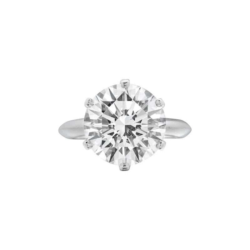 Platinum and 5.25ct Round Brilliant Cut Diamond Engagement Ring