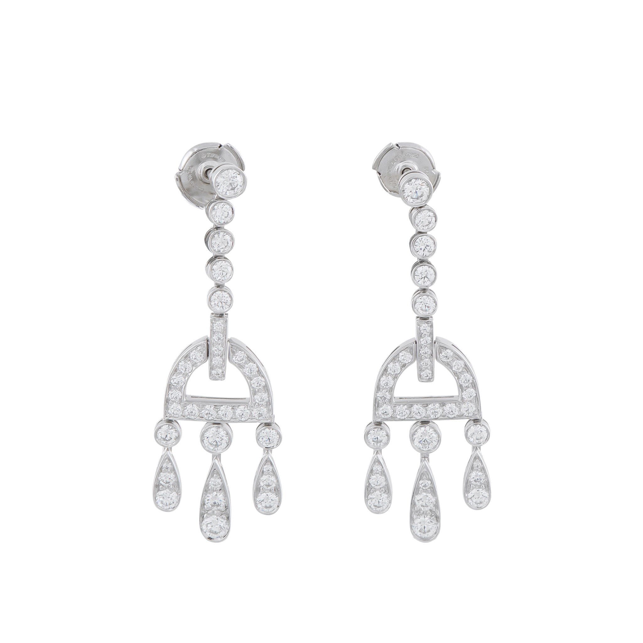 Platinum and Diamond Legacy Chandelier Earrings — view 1