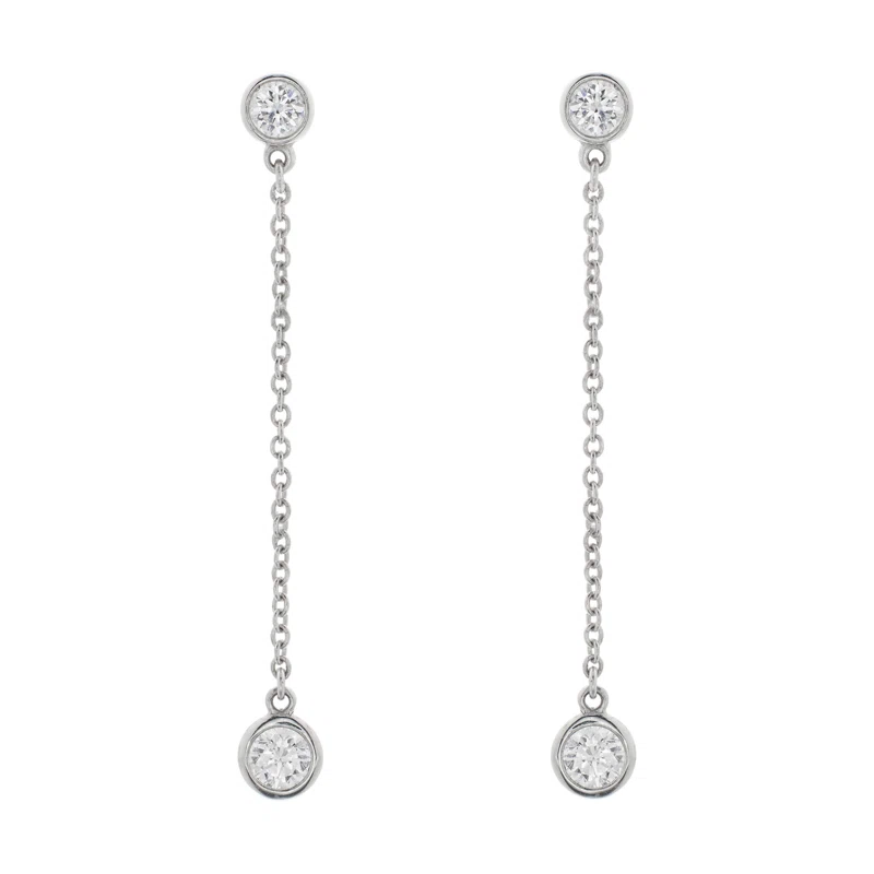 Platinum and Diamonds By The Yard Drop Earrings