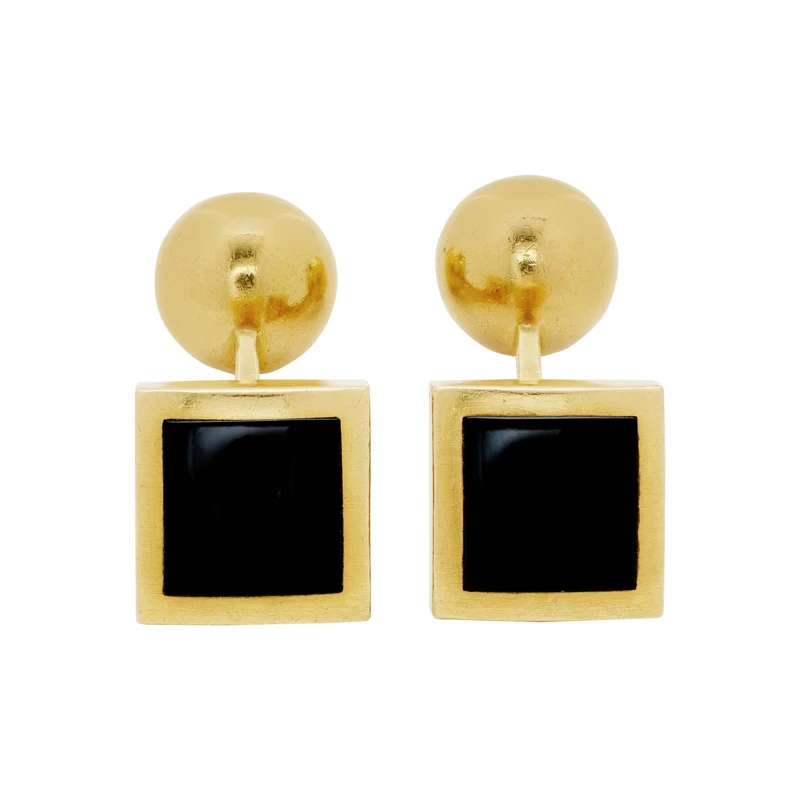 Gold and Onyx Cufflinks