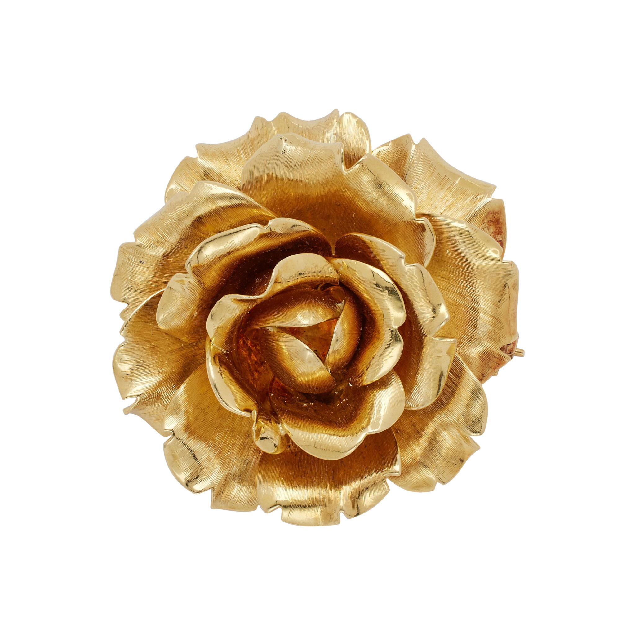 Gold Rose Brooch — view 1