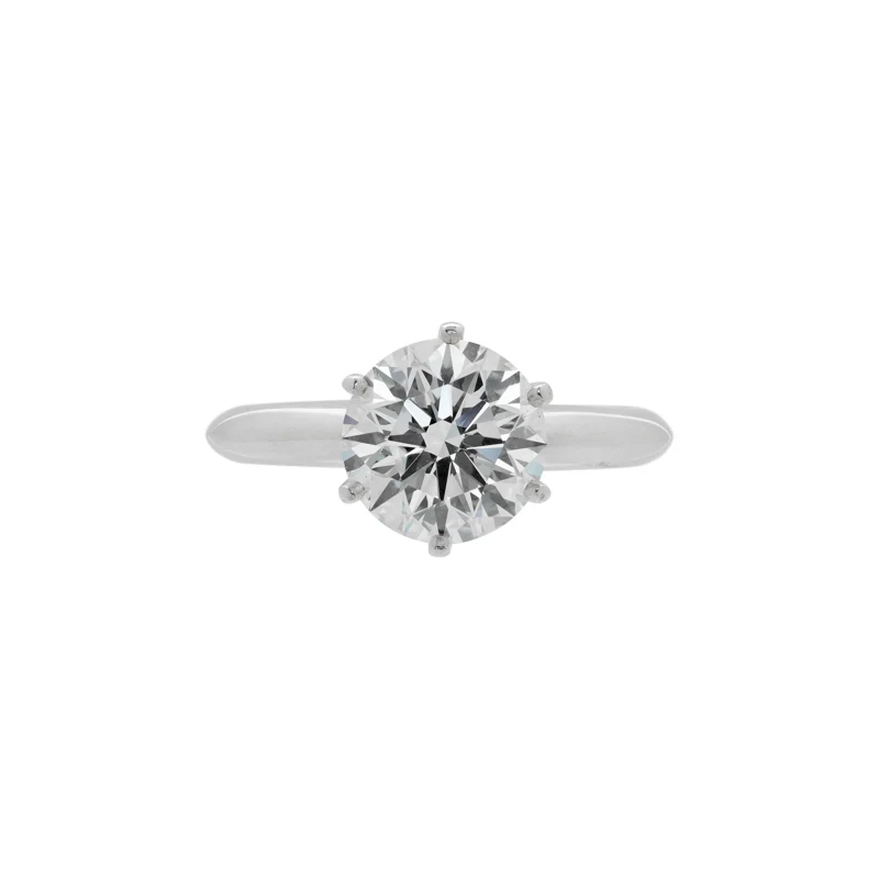 Platinum and 1.95ct Round Brilliant Cut Diamond Engagement Ring