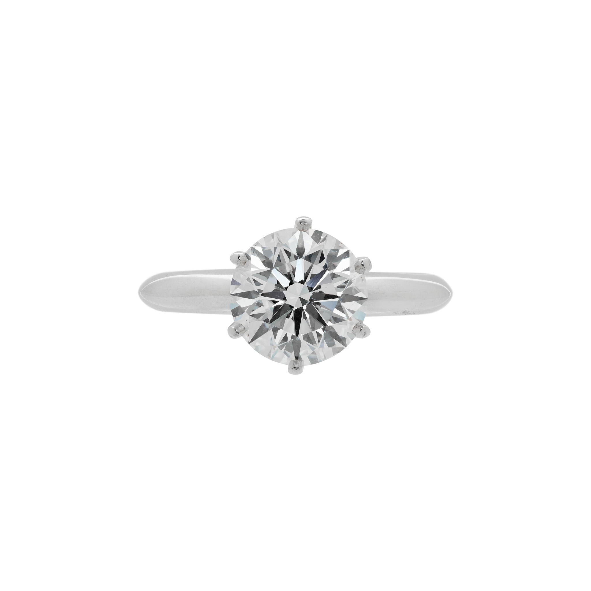 Platinum and 1.95ct Round Brilliant Cut Diamond Engagement Ring — view 1
