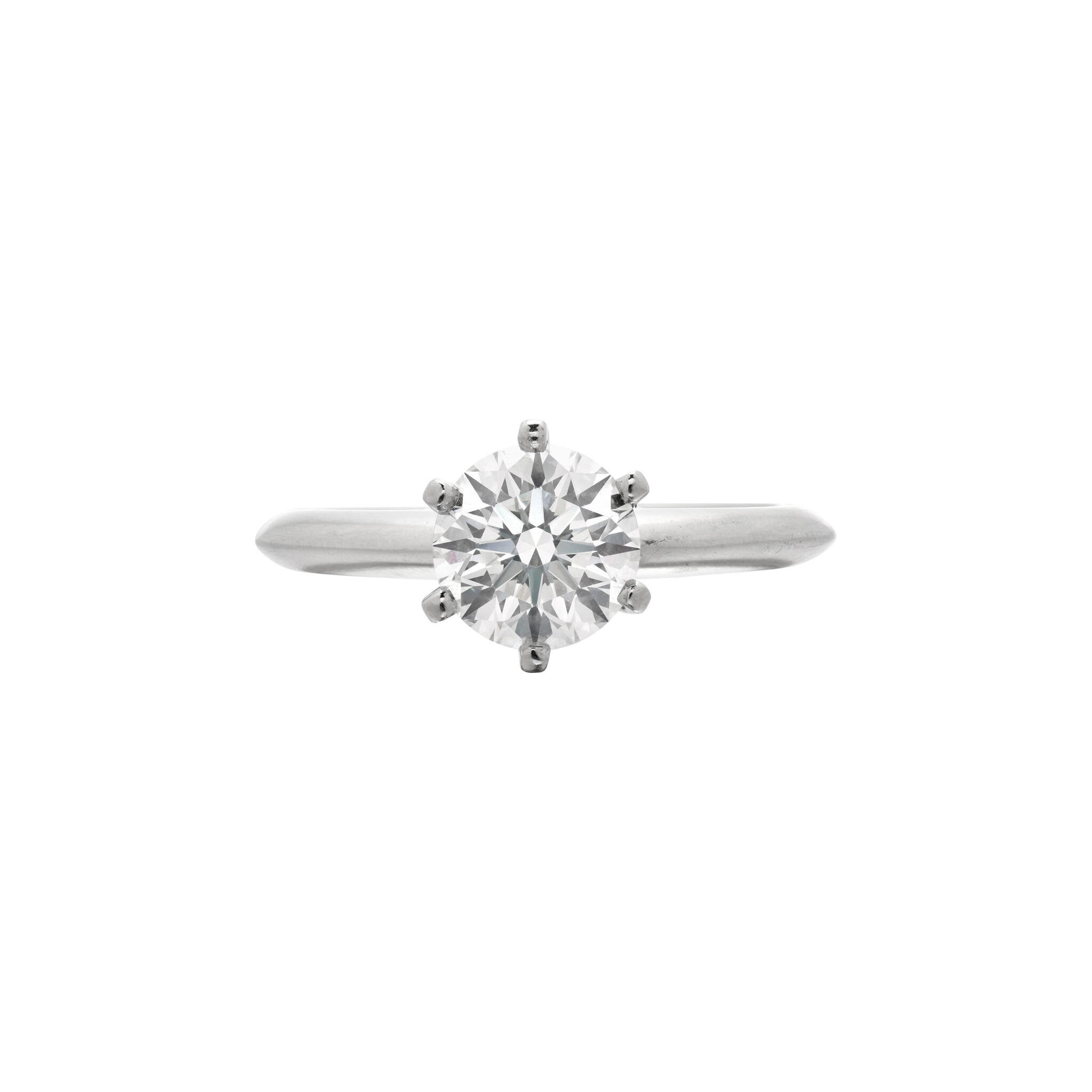 Platinum and 1.20ct Round Brilliant Cut Diamond Engagement Ring — view 1