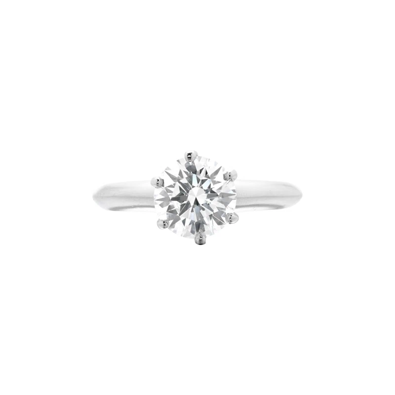 Platinum and 1.27ct Round Brilliant Cut Diamond Engagement Ring