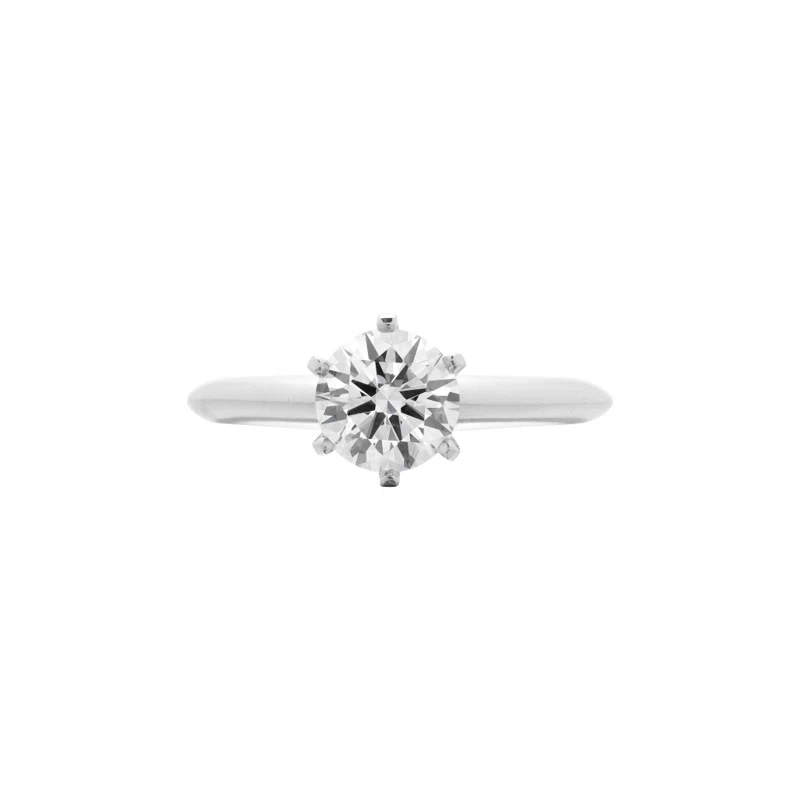 Platinum and 1.30ct Round Brilliant Cut Diamond Engagement Ring