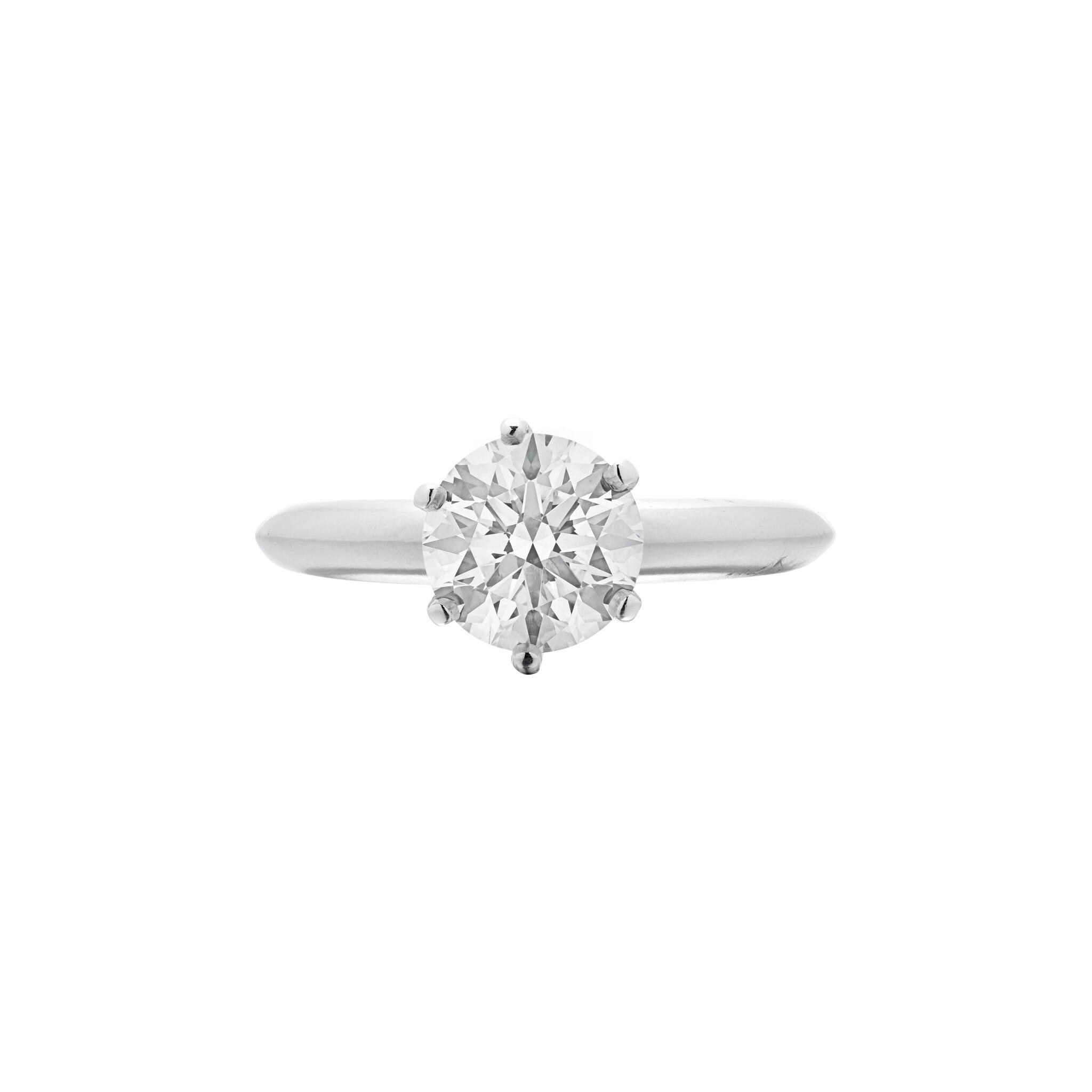 Platinum and 1.52ct Round Brilliant Cut Diamond Engagement Ring — view 1