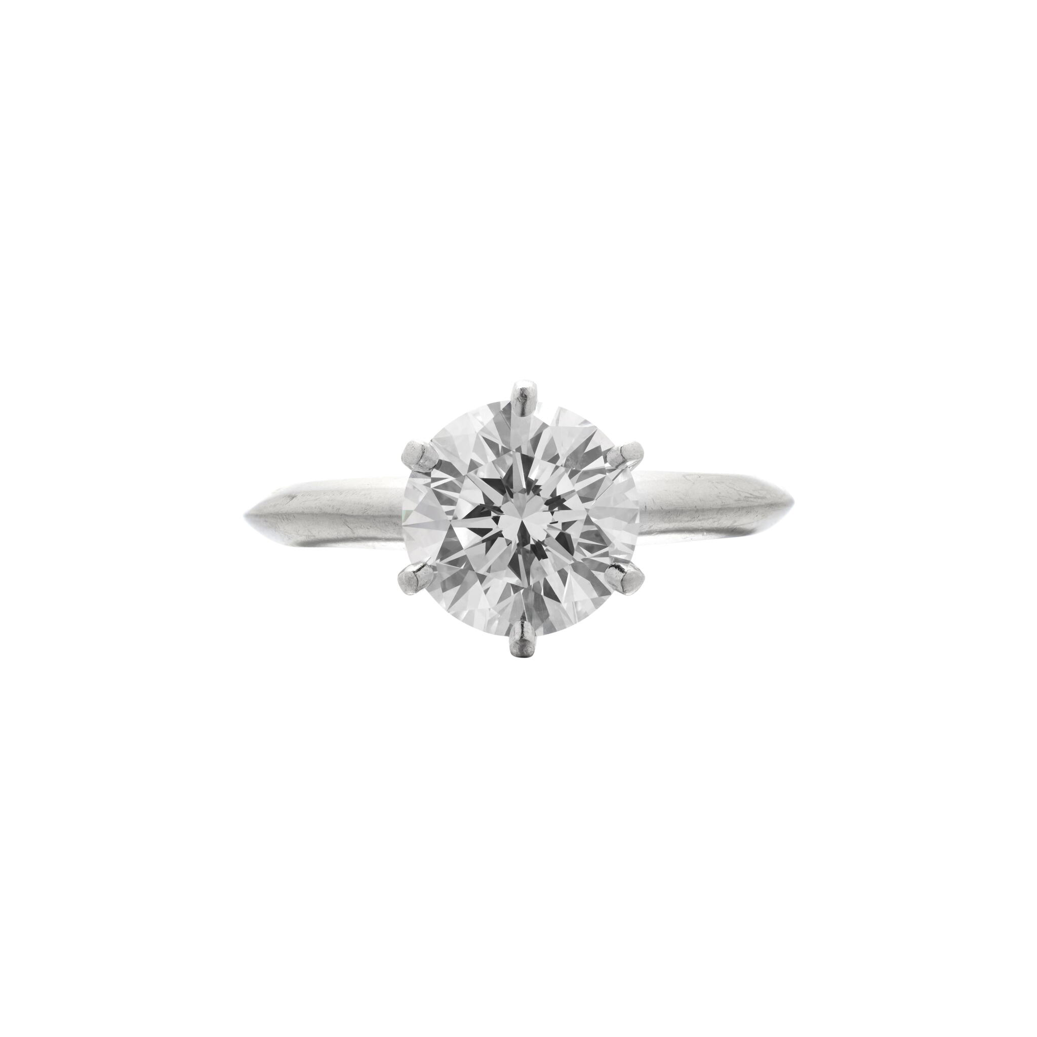 Platinum and 2.01ct Round Brilliant Cut Diamond Solitaire Engagement Ring — view 1
