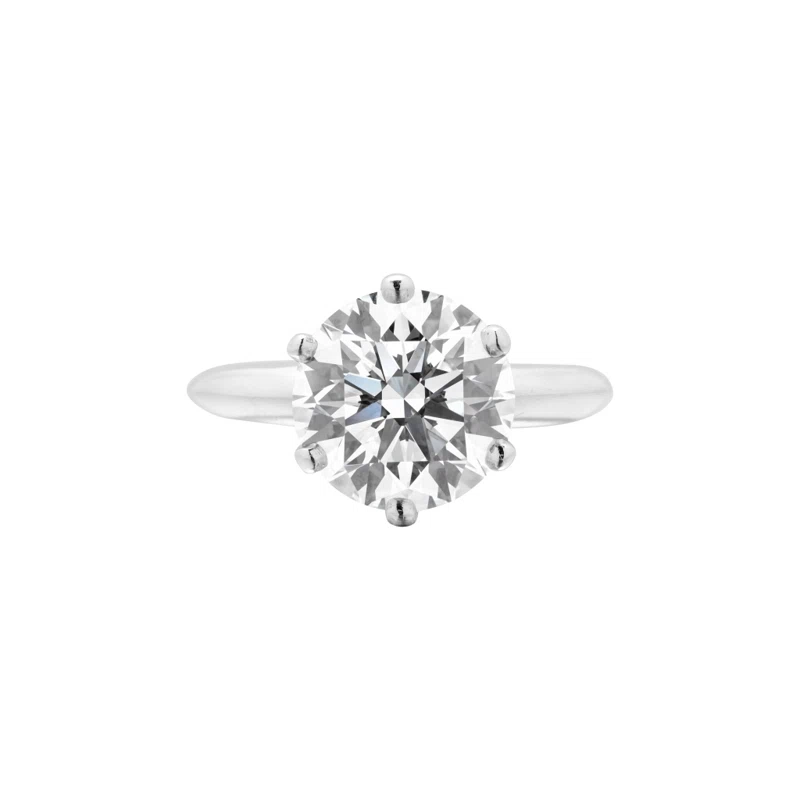 Platinum, 3.72ct Round Brilliant Cut Diamond Engagement Ring