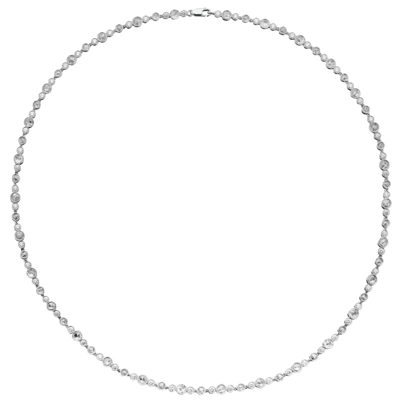 Platinum and 5.40ctw Rose Cut and Round Brilliant Cut Diamond Tiffany Enchant Necklace