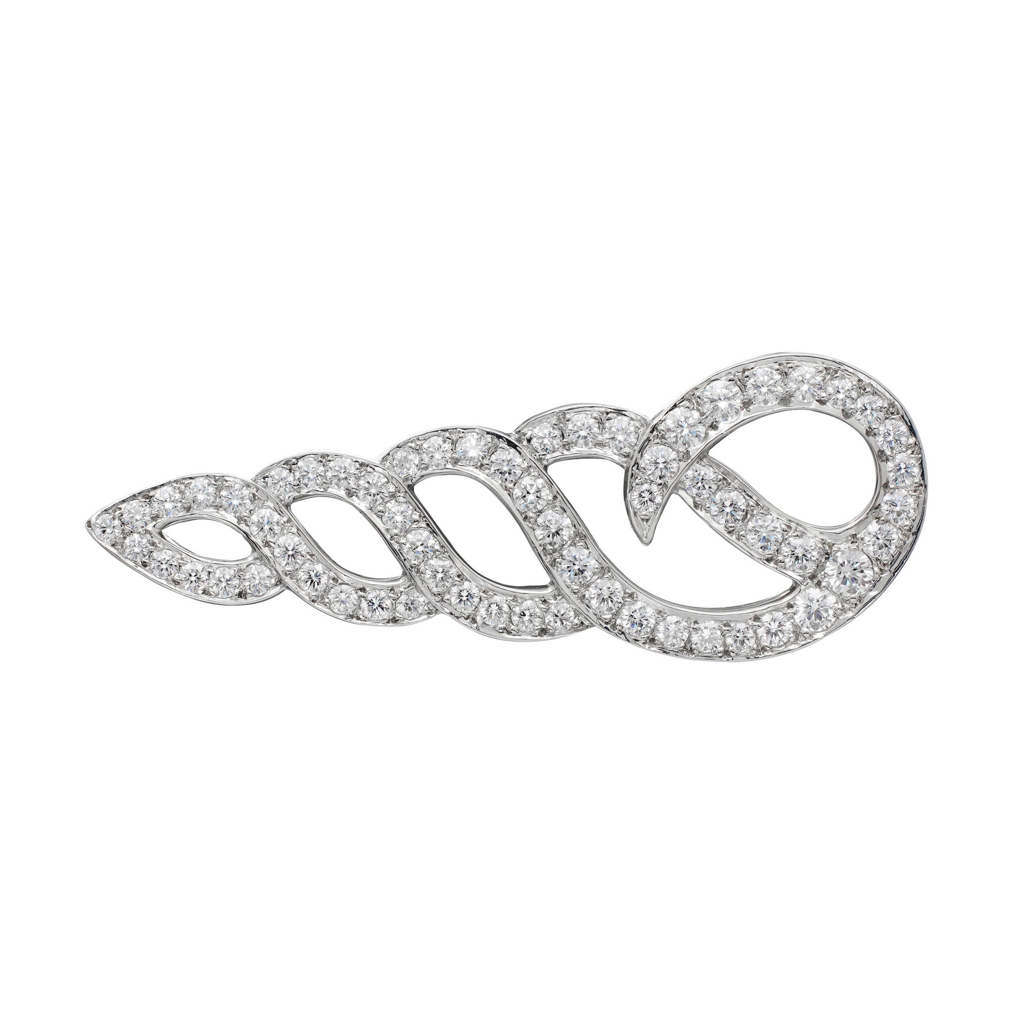 Platinum and Diamond Brooch — view 1