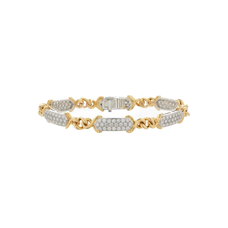 Platinum, Gold and Diamond Sutton Bracelet