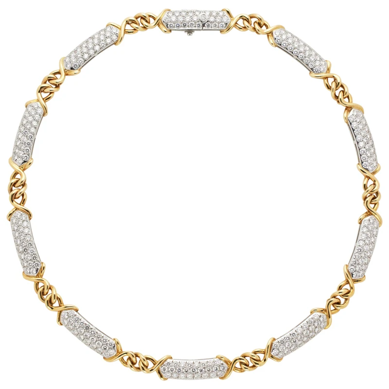 Platinum, Gold and Diamond Sutton Necklace