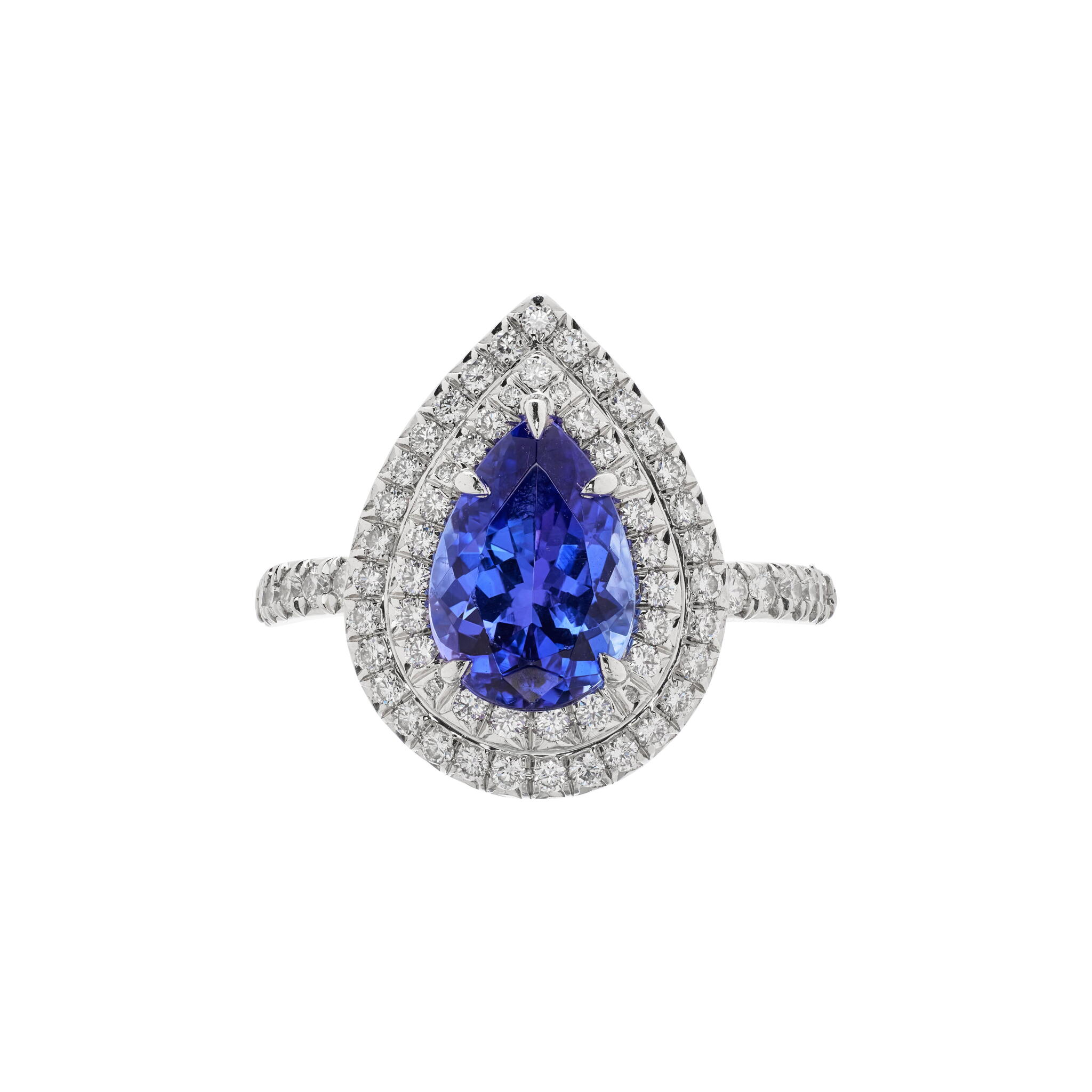 Platinum, Tanzanite and Diamond Soleste Ring — view 1