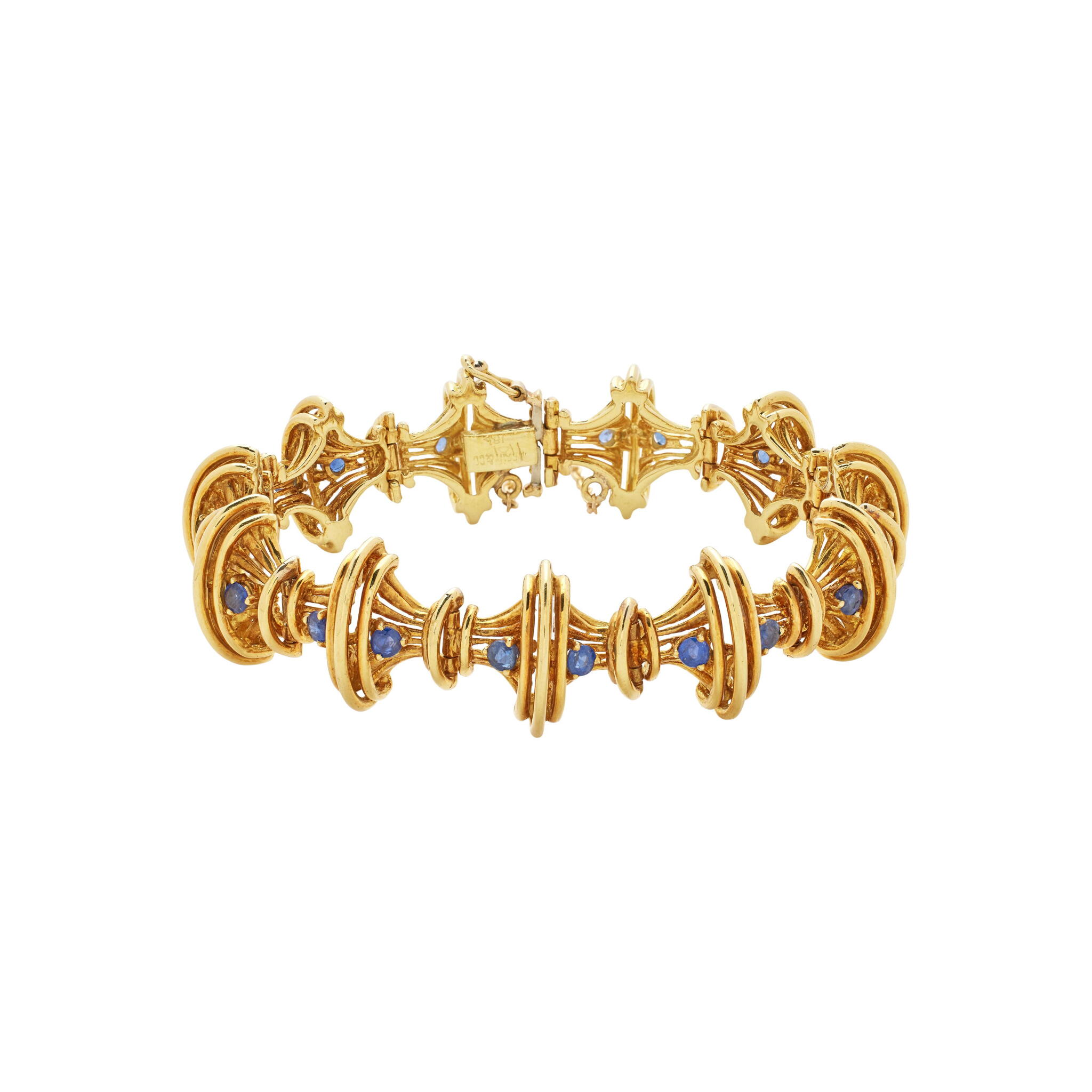 Gold and Sapphire Bracelet — view 1