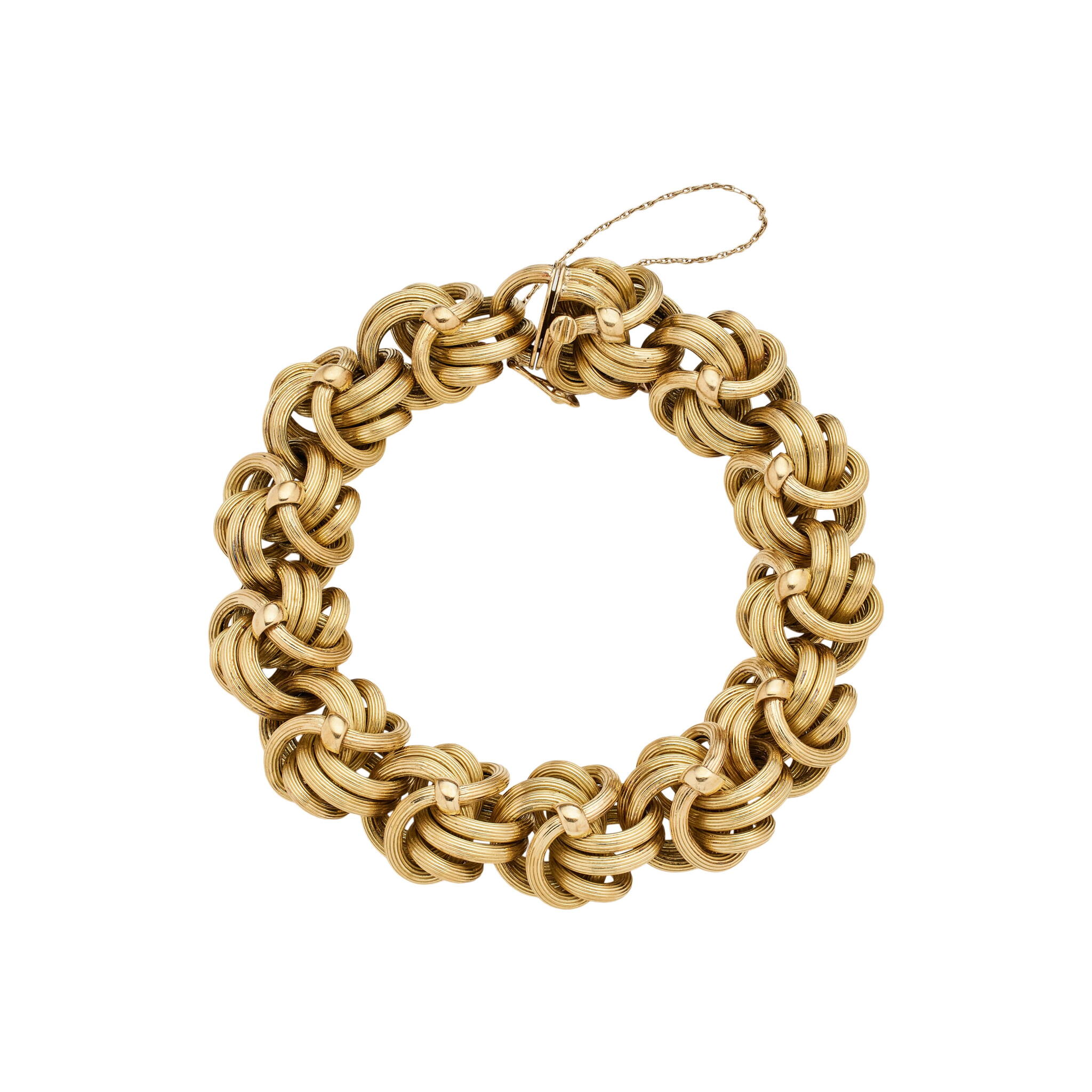 Vintage Gold Byzantine Bracelet — view 1
