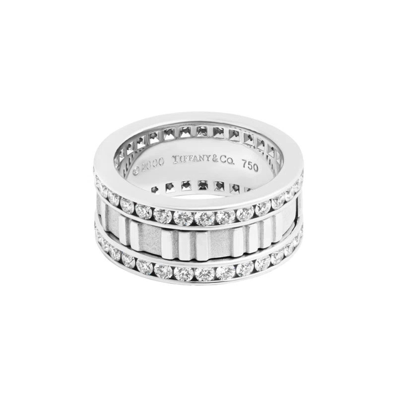 White Gold and Diamond Atlas Ring