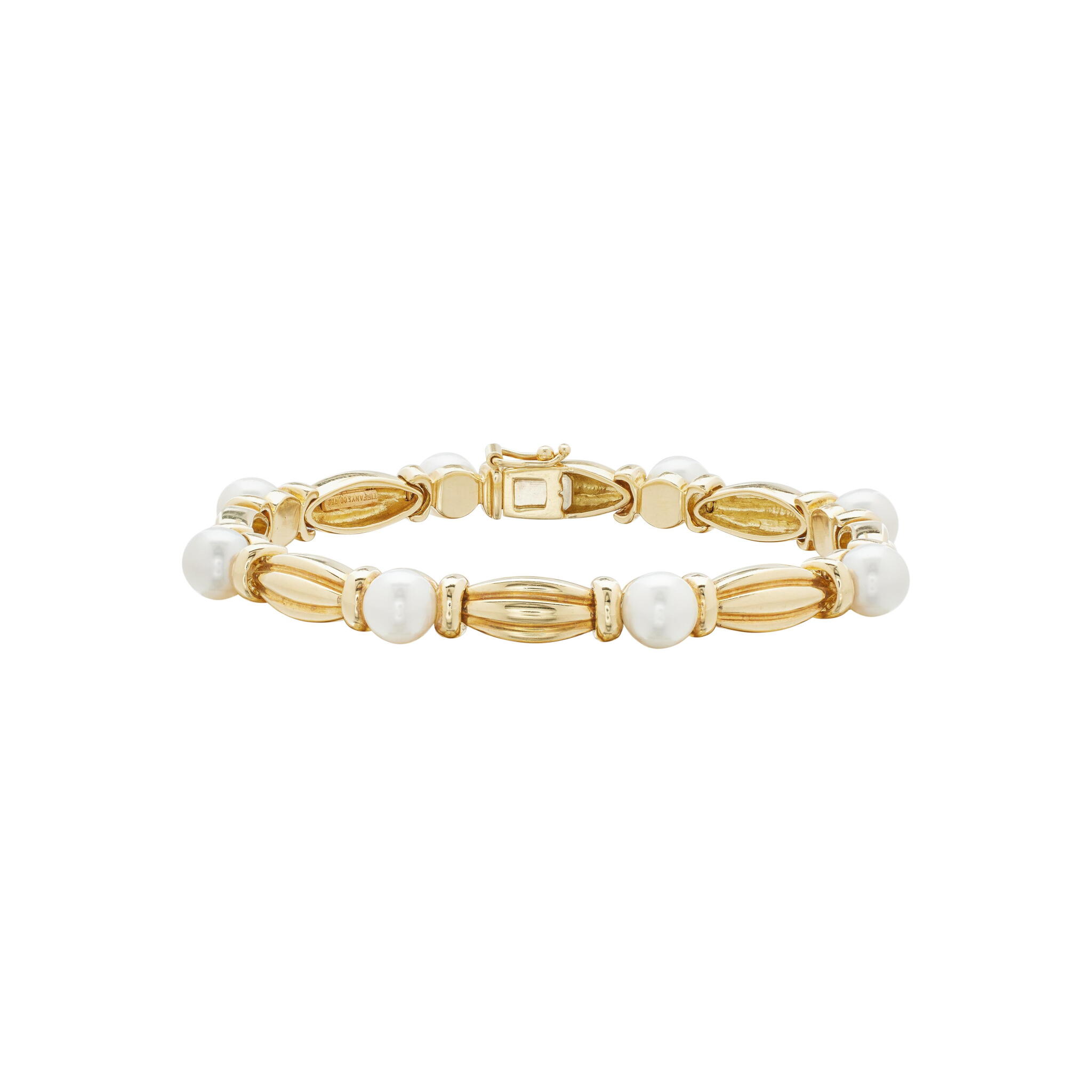 Gold and Cultured Pearl Bracelet — view 1