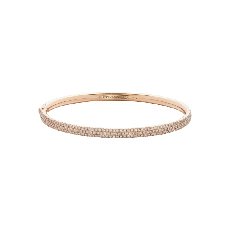 Rose Gold and Diamond Metro Bangle Bracelet