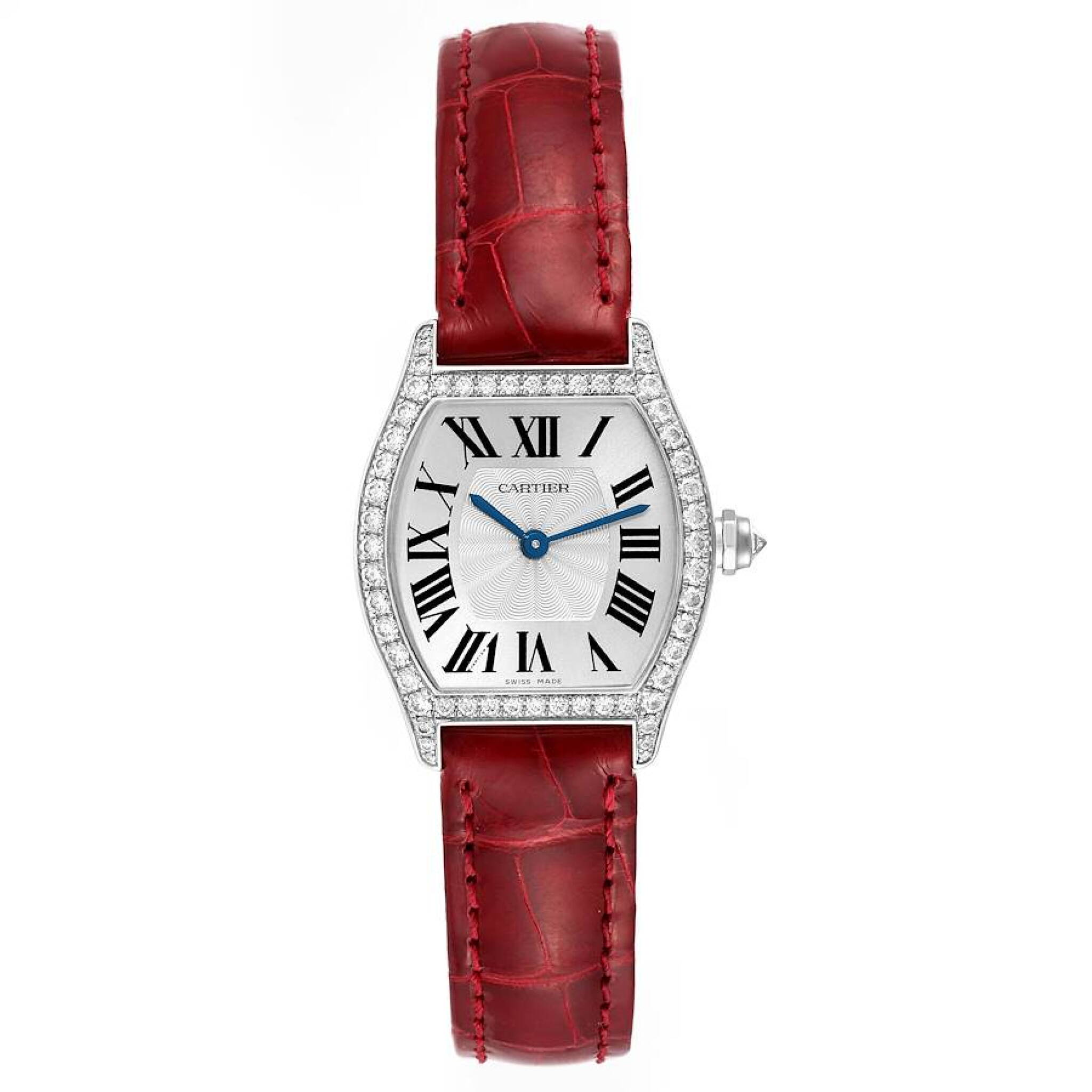 Tortue (Reference WA501007). A 30mm white gold diamond-set manual wind wristwatch. — view 1