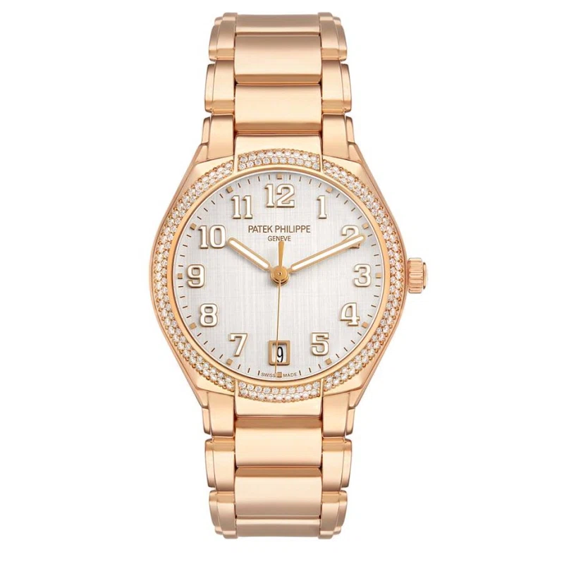 Twenty-4 (Reference 7300/1200R-010). A 36mm rose gold diamond-set automatic wristwatch with date. 2024