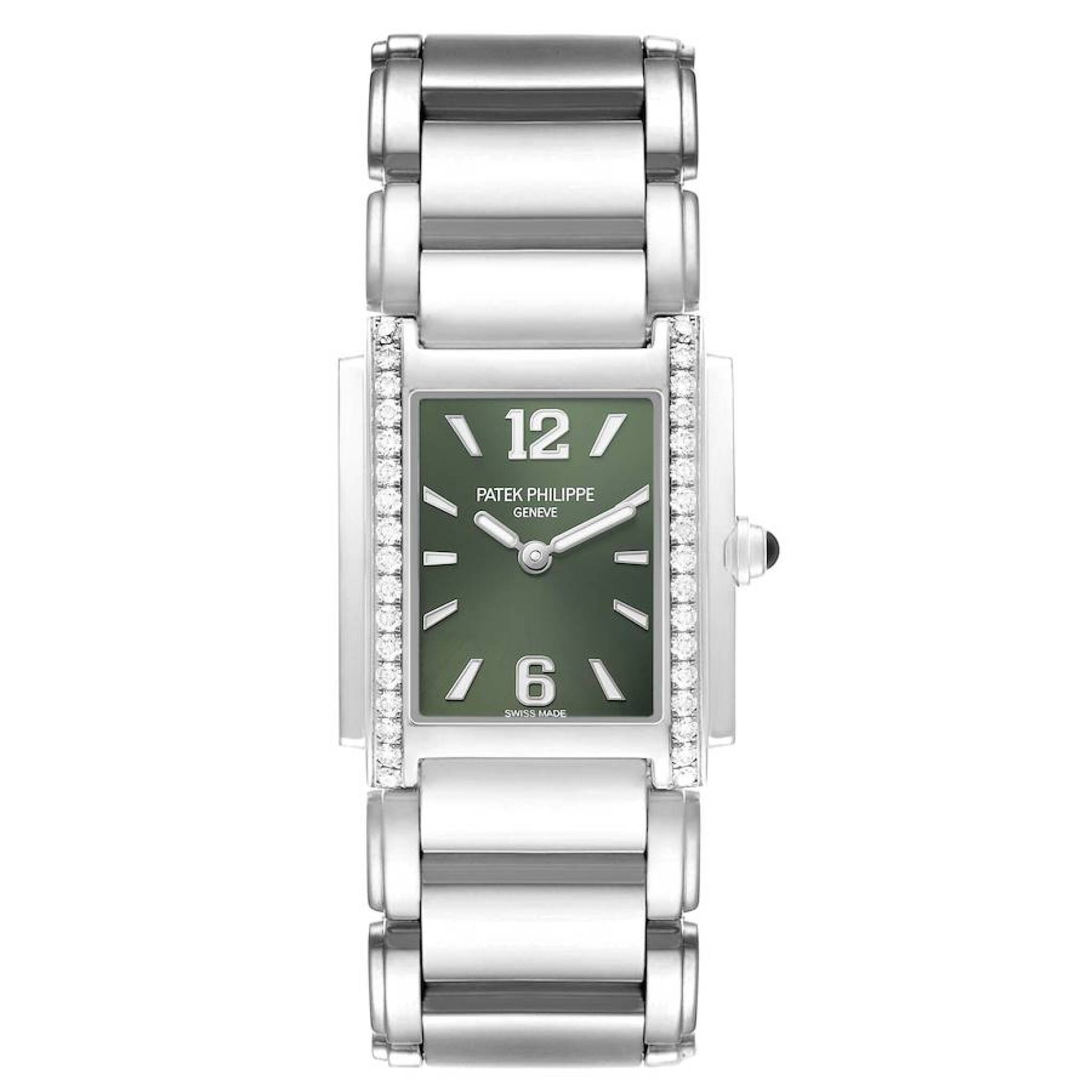 Twenty-4 (Reference 4910/1200A-011). A 30mm stainless steel diamond-set quartz wristwatch. 2022 — view 1