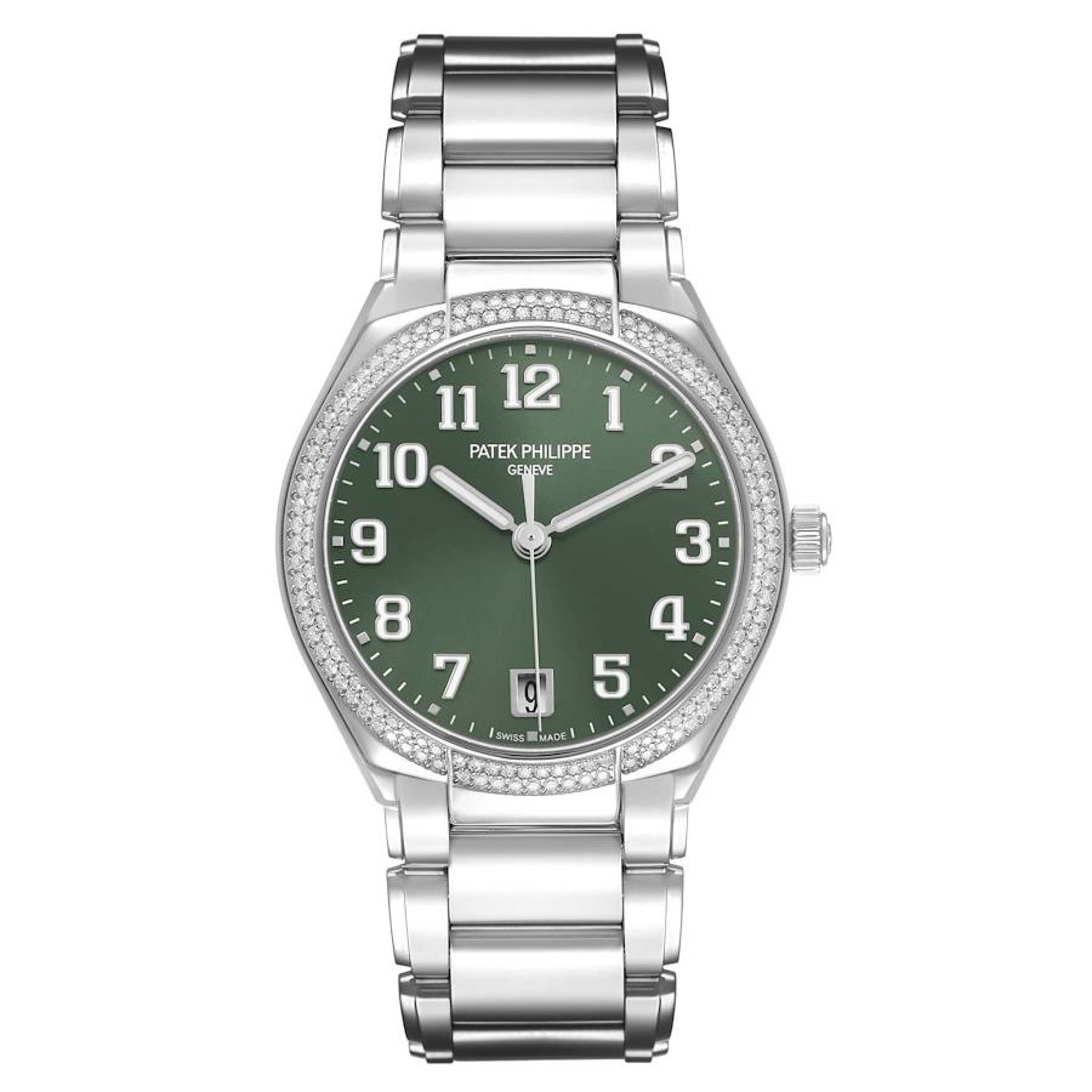 Twenty-4 (Reference 7300/1200A-011). A 36mm stainless steel diamond-set automatic wristwatch with date. 2022 — view 1