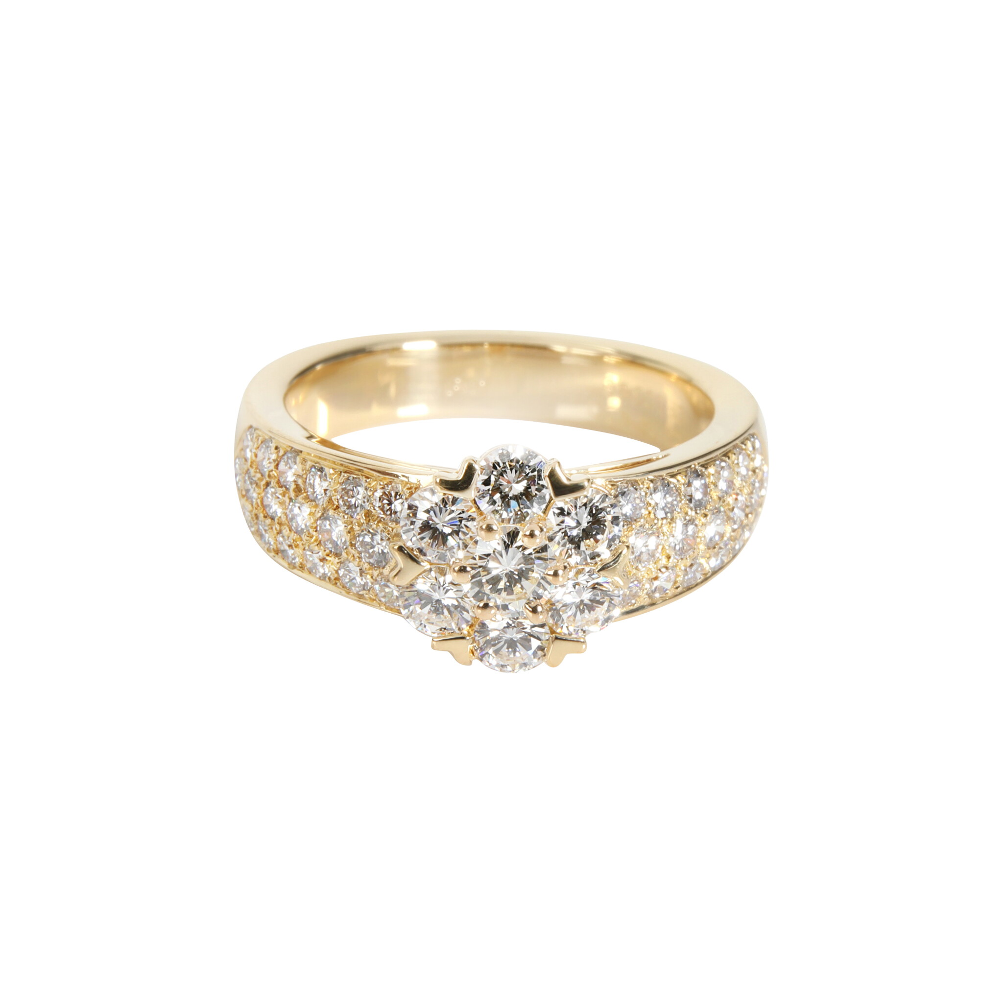 Gold and Diamond Fleurette Ring — view 1