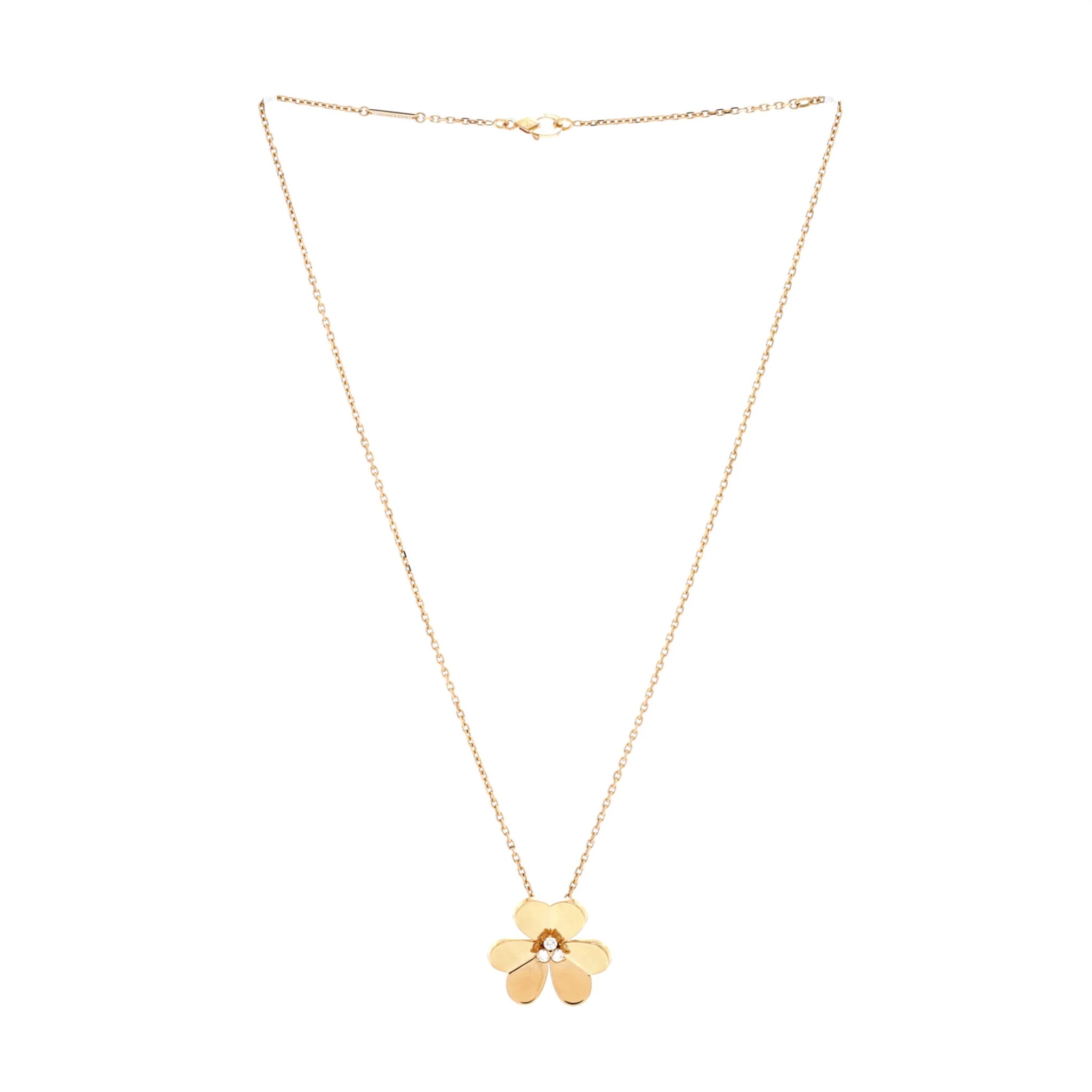 Gold and Diamond Frivole Large Pendant Necklace — view 1
