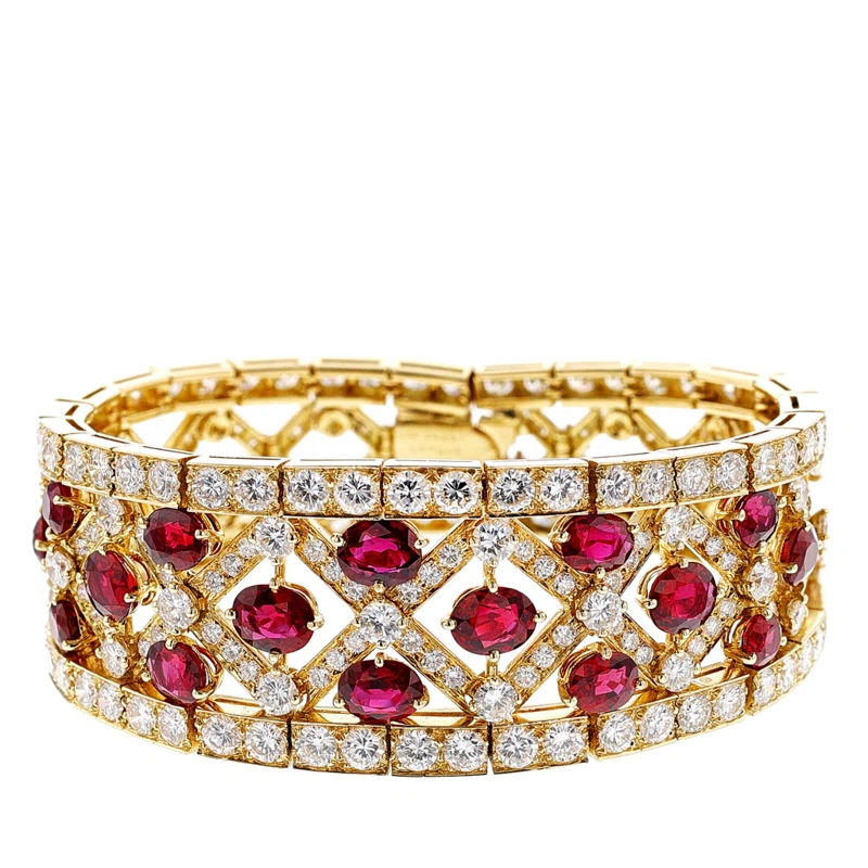 Gold, Ruby and Diamond Bracelet