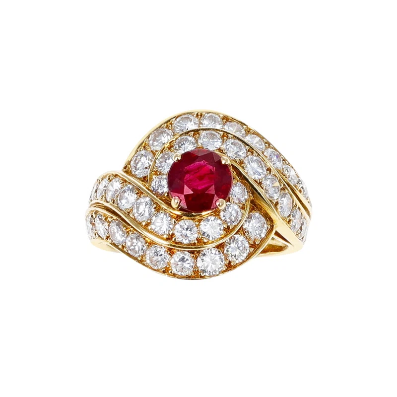 Gold, Ruby and Diamond Ring