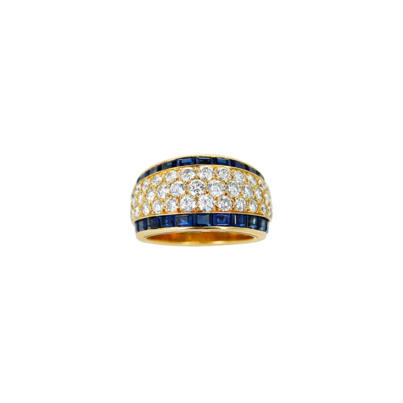 Gold, Sapphire and Diamond Ring