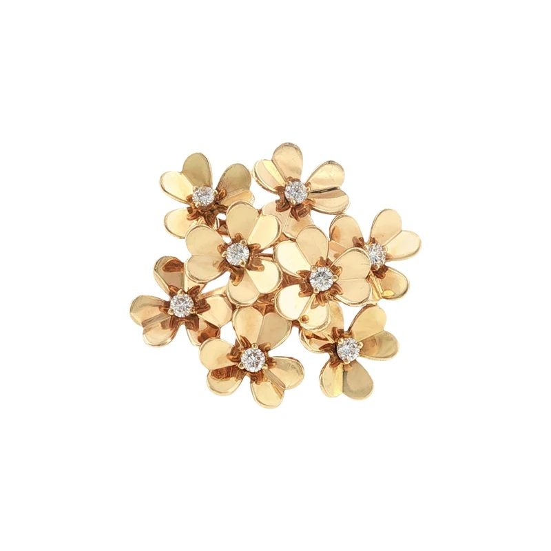 Rose Gold and Diamond 8 Flower Frivole Ring