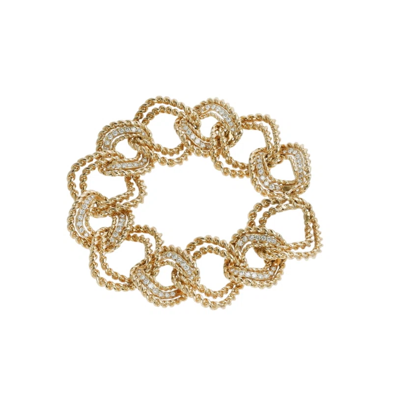 Vintage Gold and Diamond Macao Bracelet