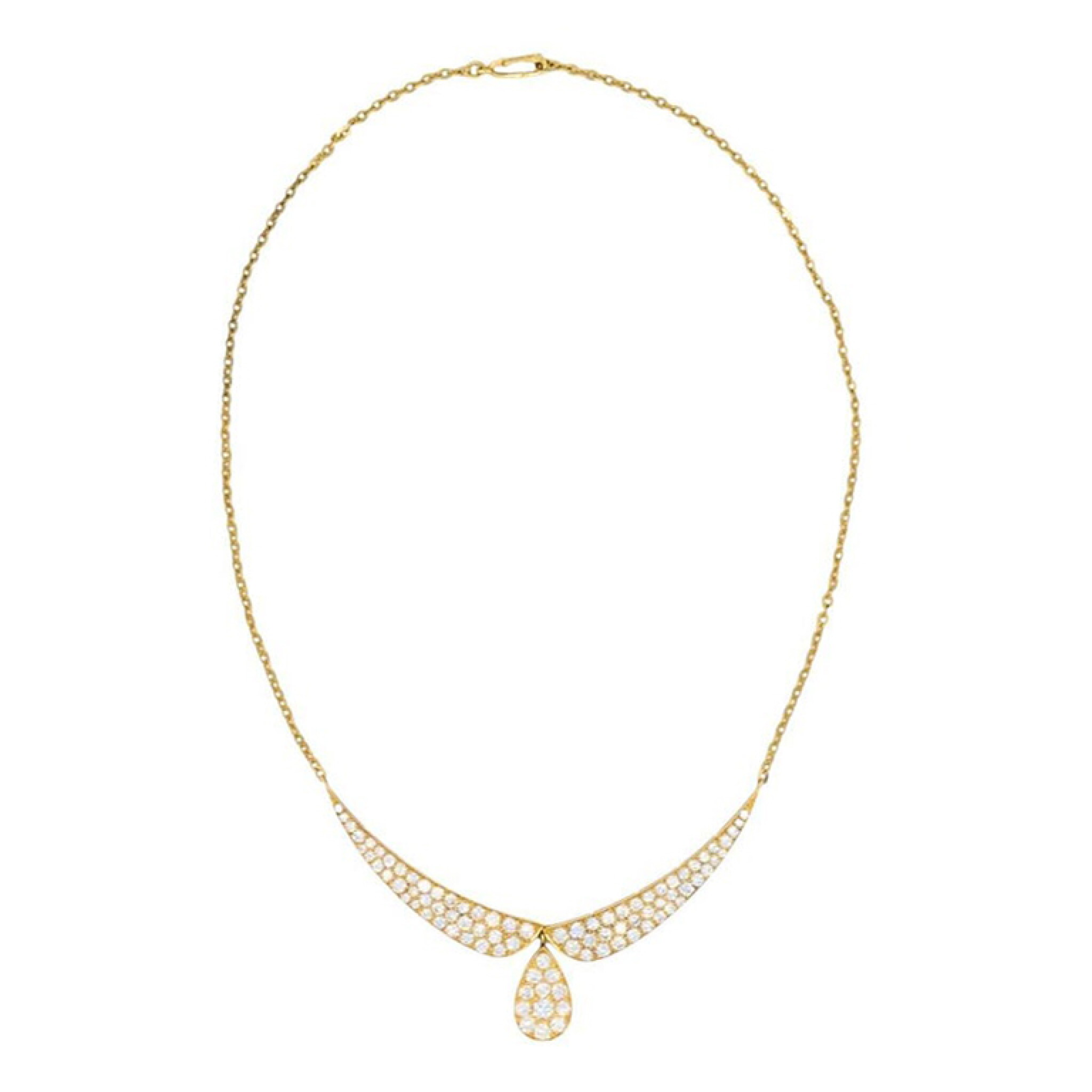 Vintage Gold and Diamond Necklace — view 1