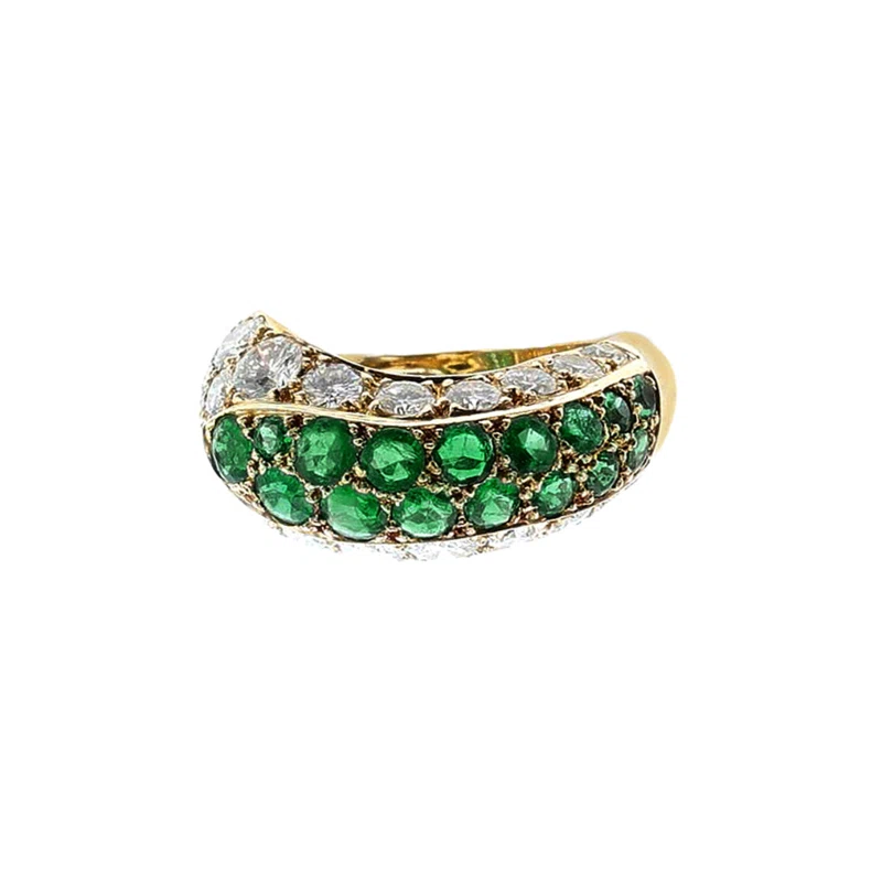 Vintage Gold, Emerald and Diamond Ring 