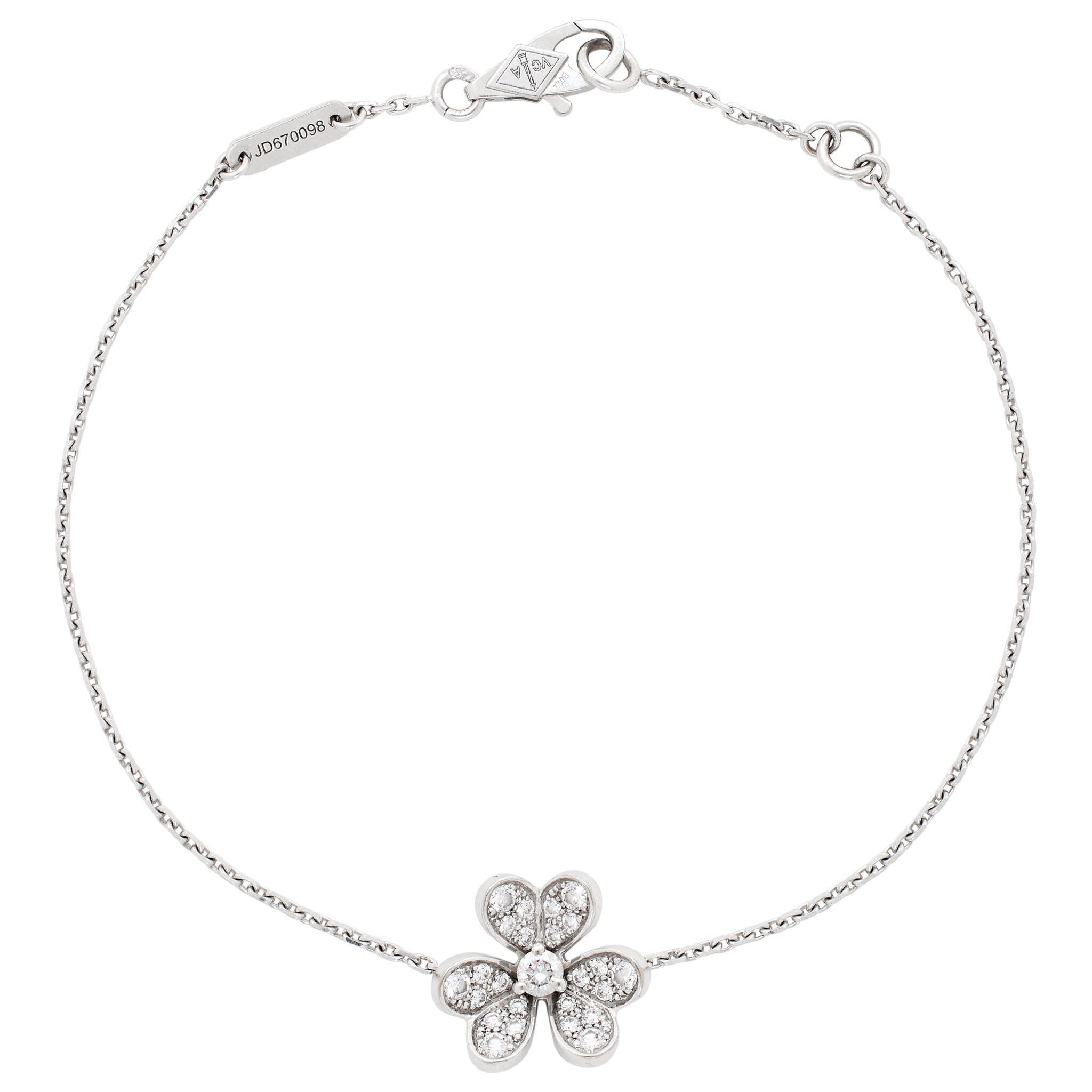 White Gold and Diamond Frivole Mini Model Bracelet  — view 1