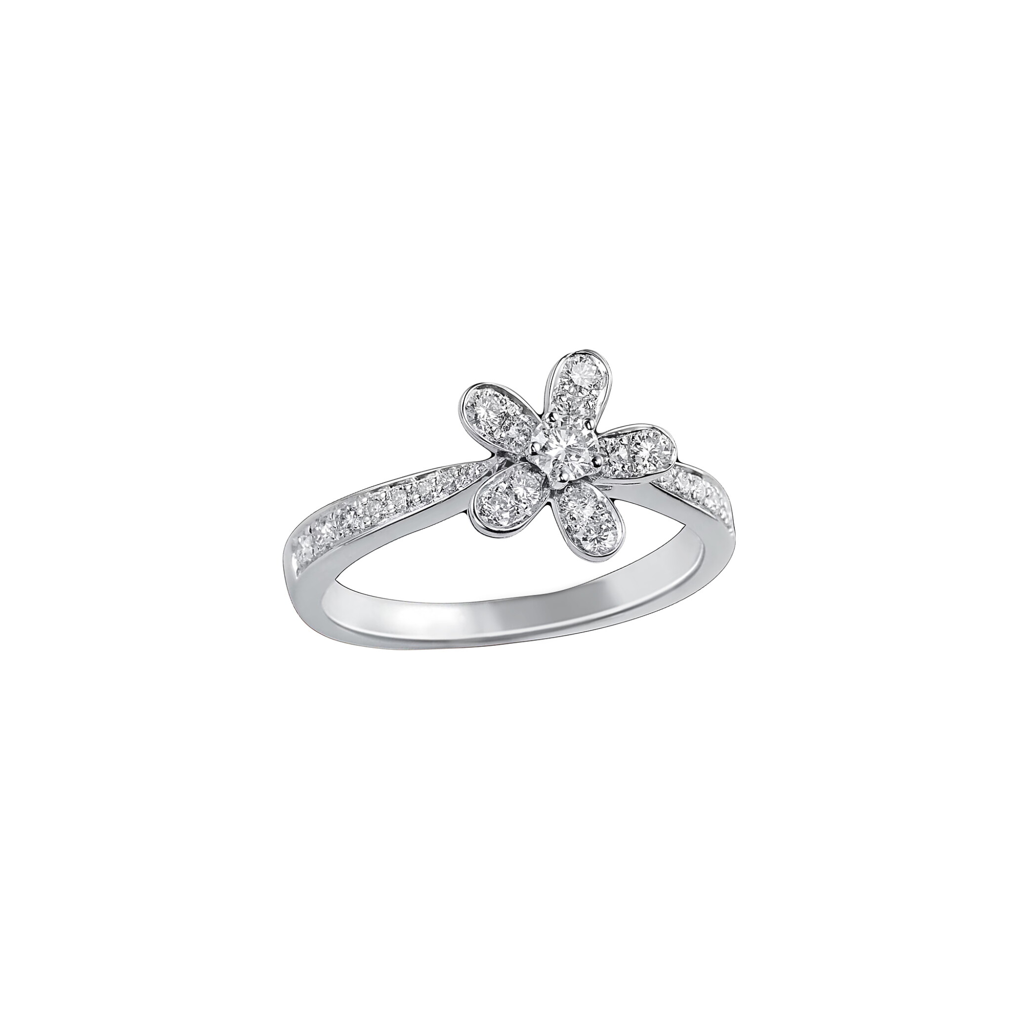 White Gold and Diamond Socrate Ring — view 1