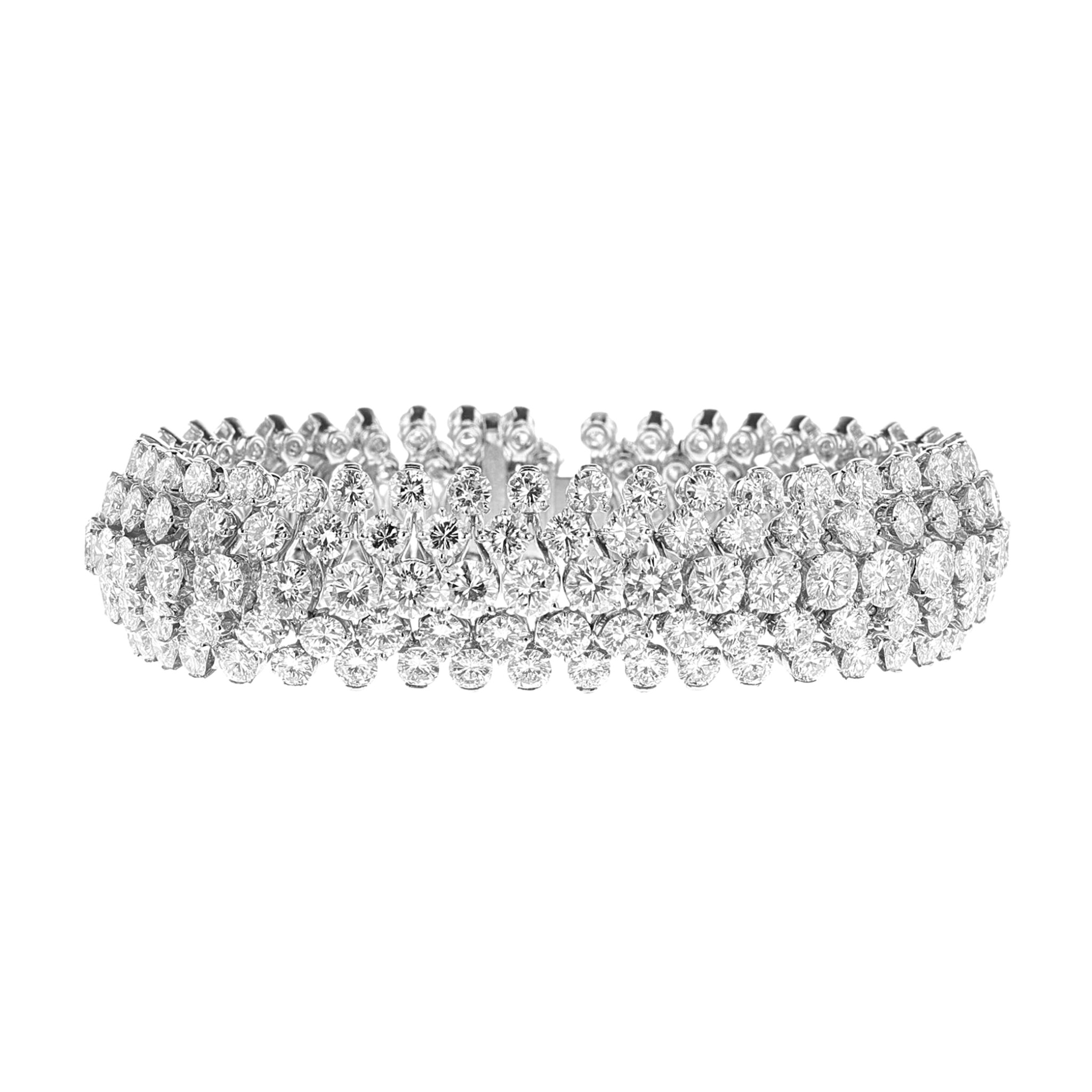 White Gold, Platinum and Diamond Bracelet — view 1