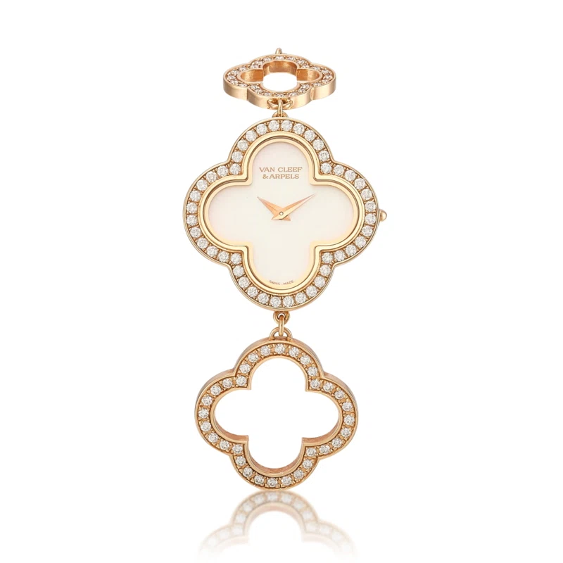 Van Cleef & Arpels. A 26.5mm rose gold diamond-set quartz wristwatch. 2020