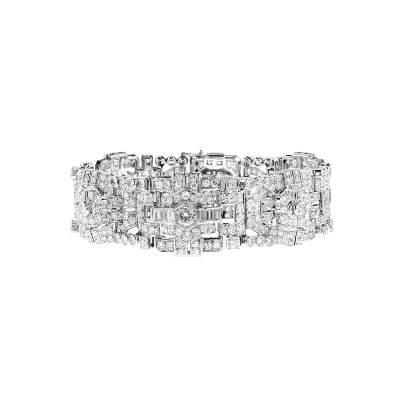 Vintage Platinum and Diamond Bracelet 