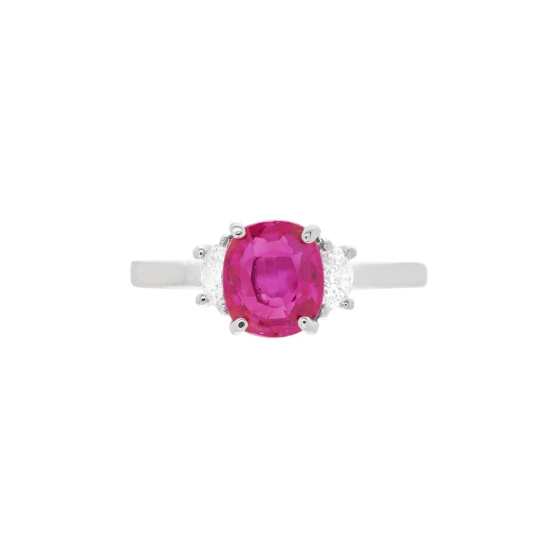 White Gold, 1.40ct Ruby and Diamond Ring
