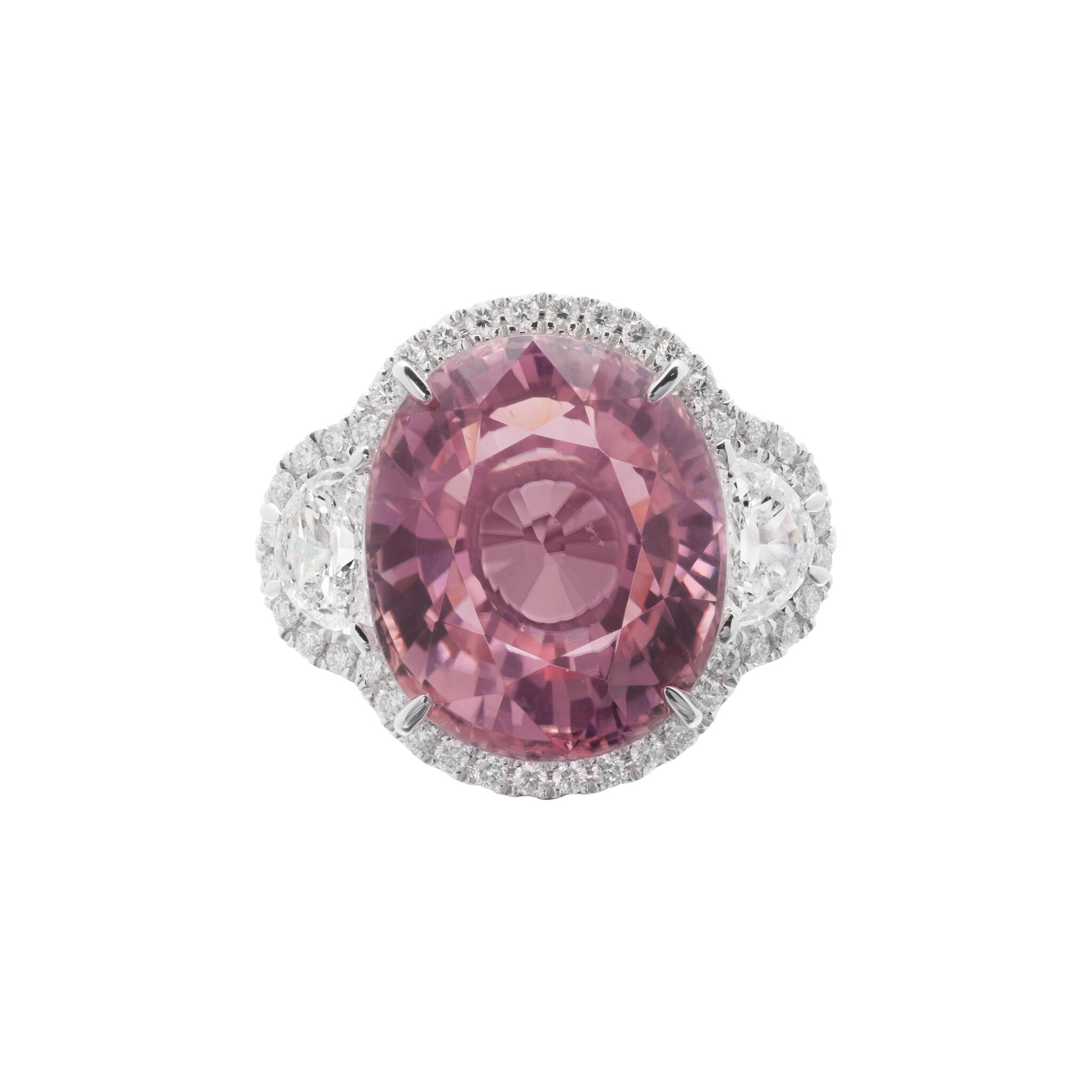 White Gold, 10.30ct Tourmaline and Diamond Ring — view 1