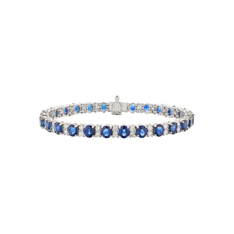 White Gold, 13.38ctw Sapphire and Diamond Bracelet