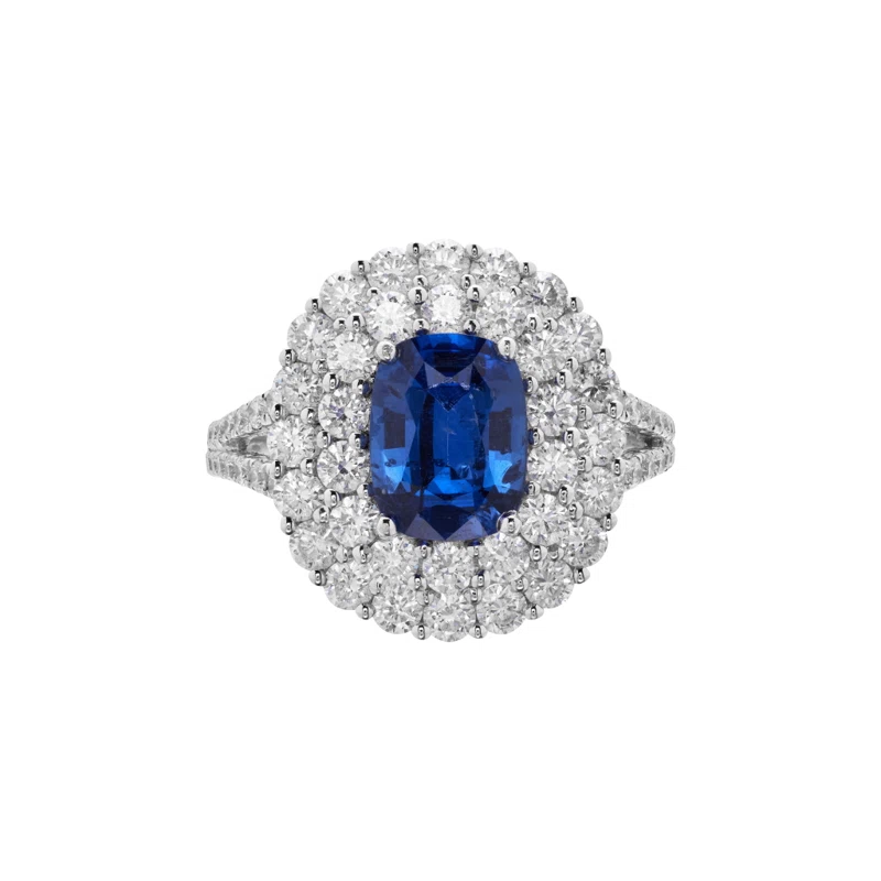 White Gold, 1.75ct Sapphire and Diamond Ring 