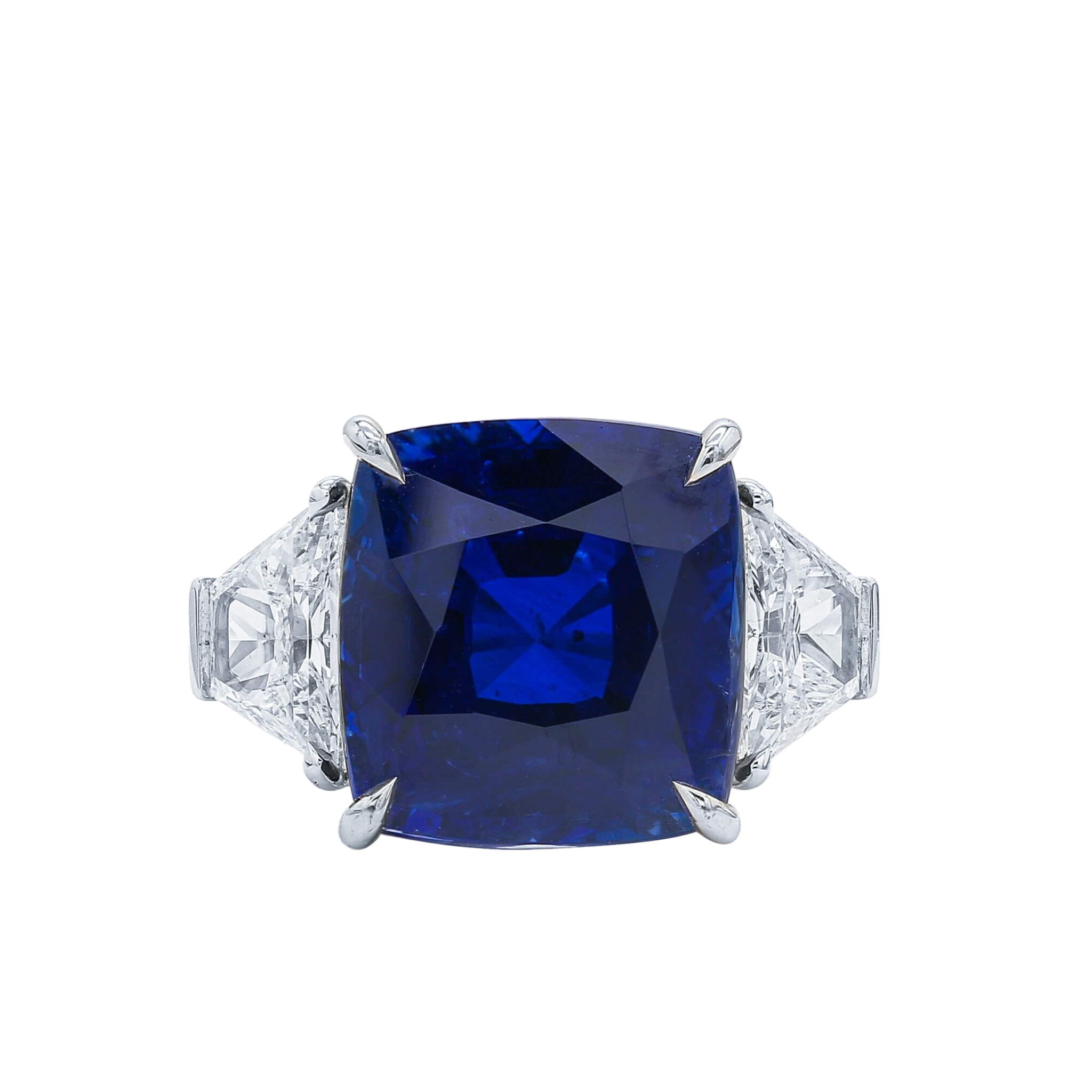 White Gold, 18.71ct Ceylon Sapphire and Diamond Ring — view 1