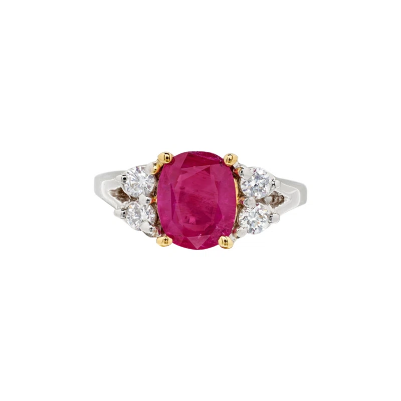 White Gold, 2.52ct Burmese Ruby and Diamond Ring