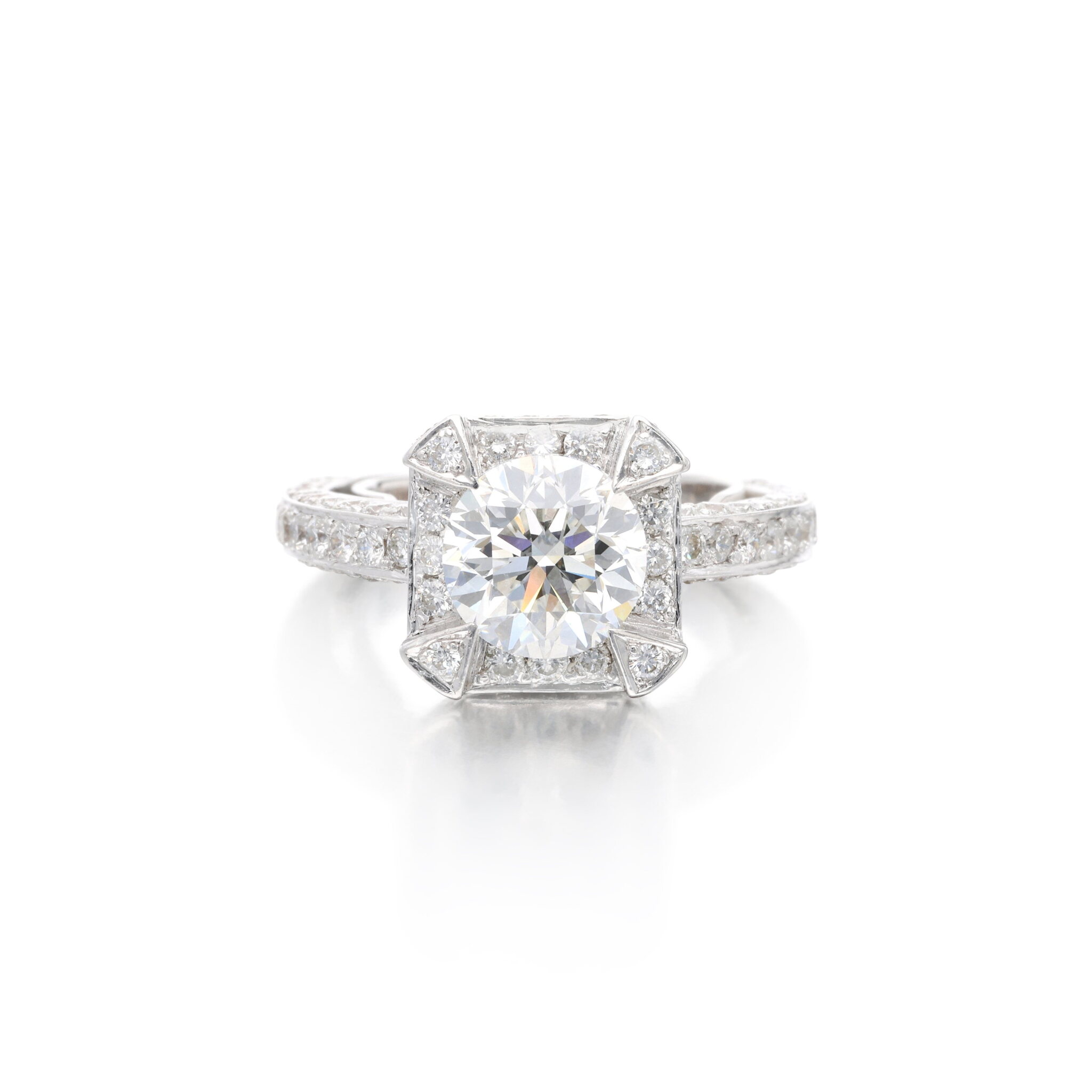 White Gold, 2.02ct Diamond and Diamond Ring — view 1