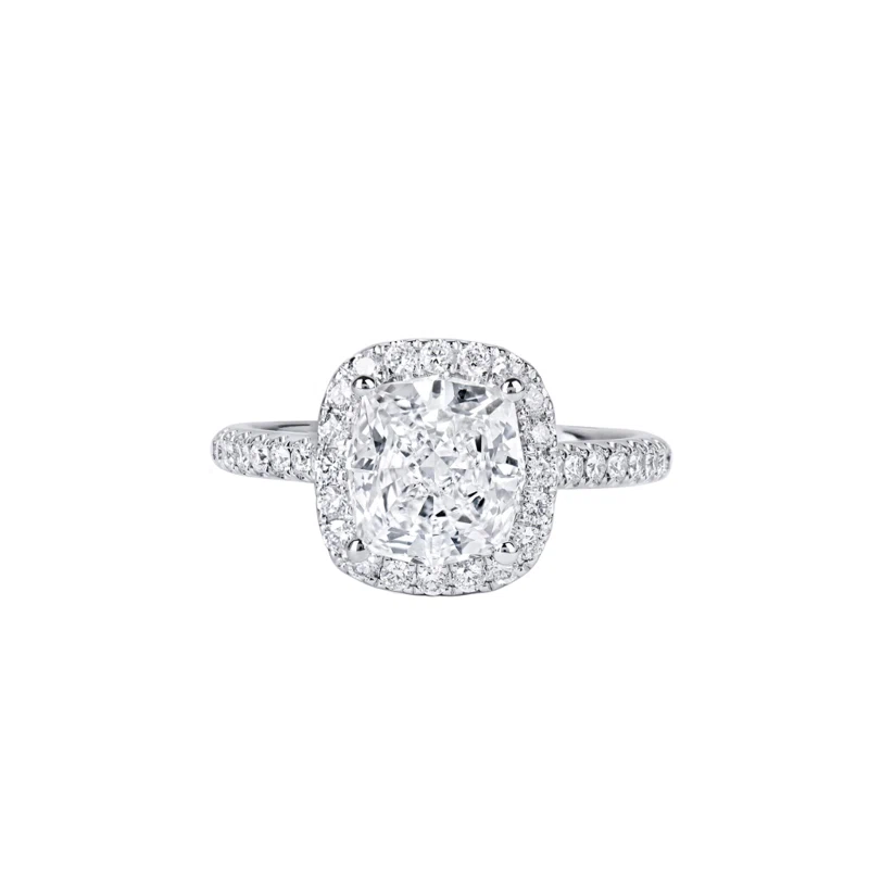 White Gold, 2.04ct Fancy Cut Diamond and Diamond Engagement Ring