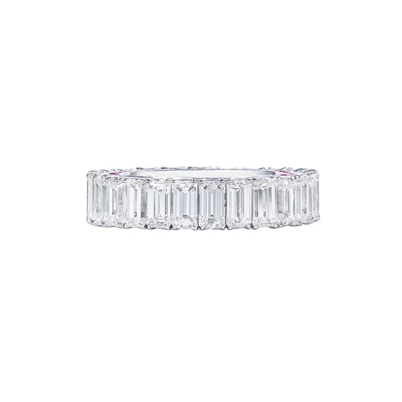 White Gold, 6.70ctw Diamond and Ruby Eternity Band Ring